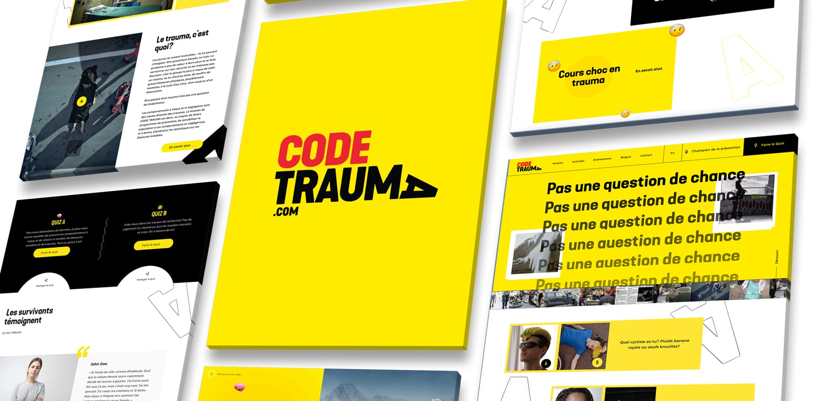 A successful challenge for Code Trauma’s website: making a mark, attracting young audiences and educating them on risky behaviours!